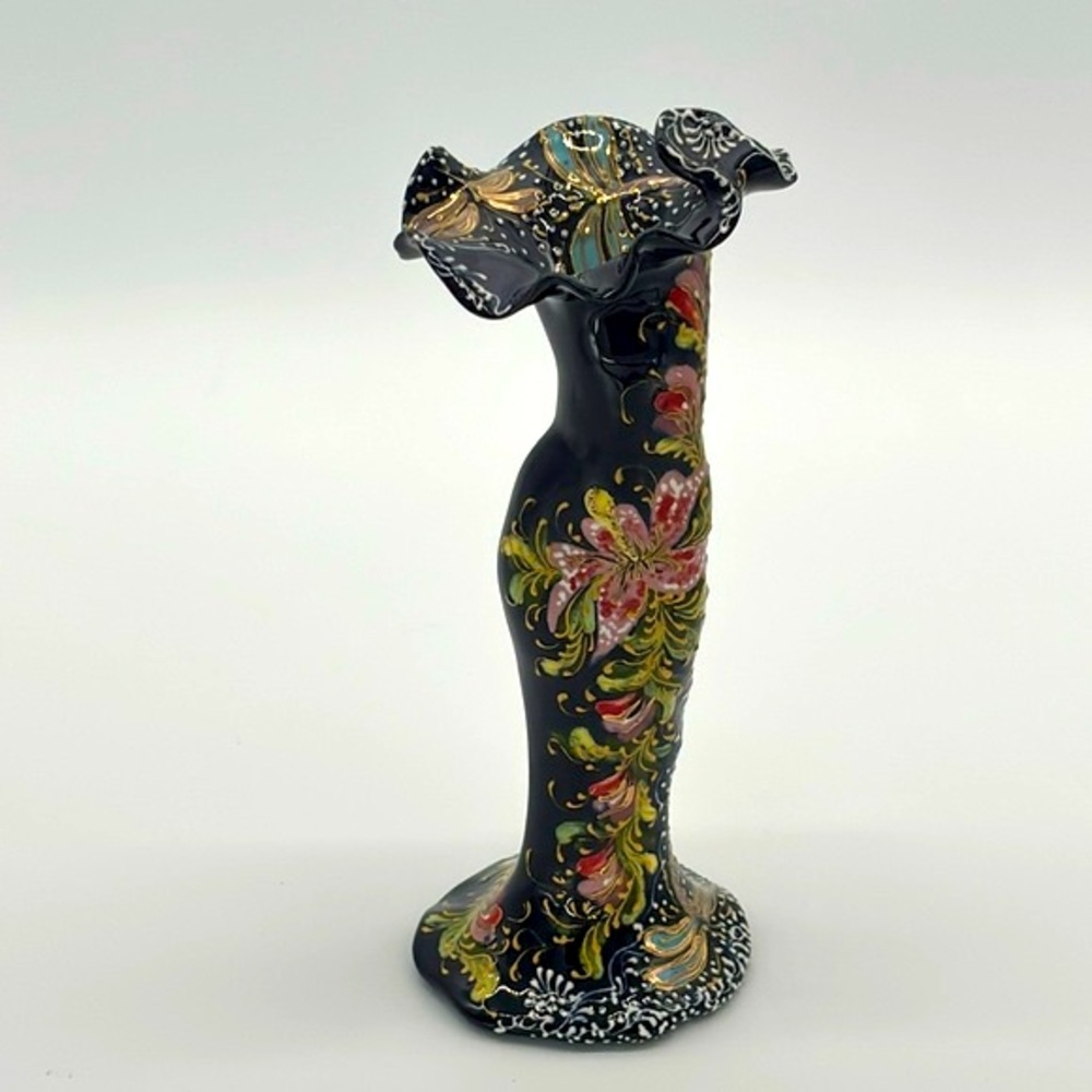 Handmade Hand Painted Ceramic Female Form Bud Vase